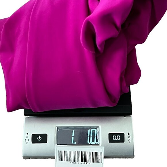 Chiara Boni Womens Dress 40 Magenta Eliisse One Shoulder Ruffle Midi Polyamide - Picture 11 of 11